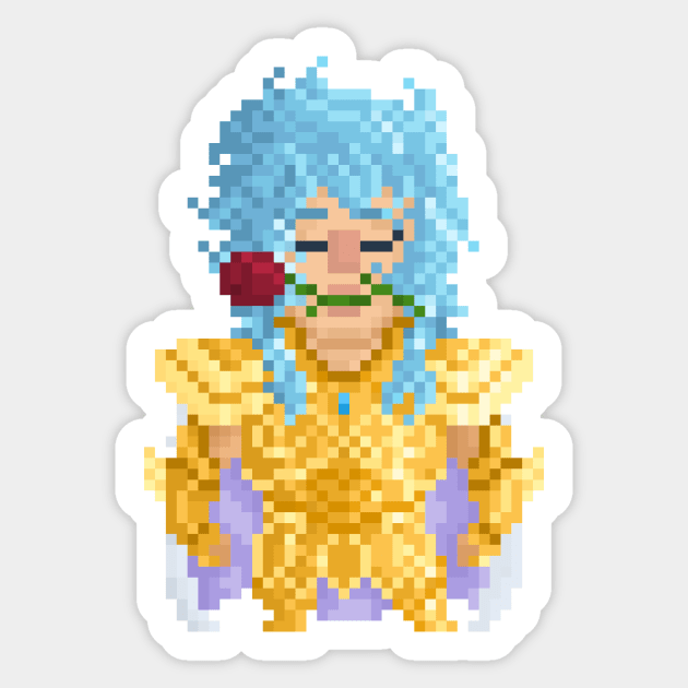 8-bit Gamer Saint Seiya Pisces Sticker by YayPixel